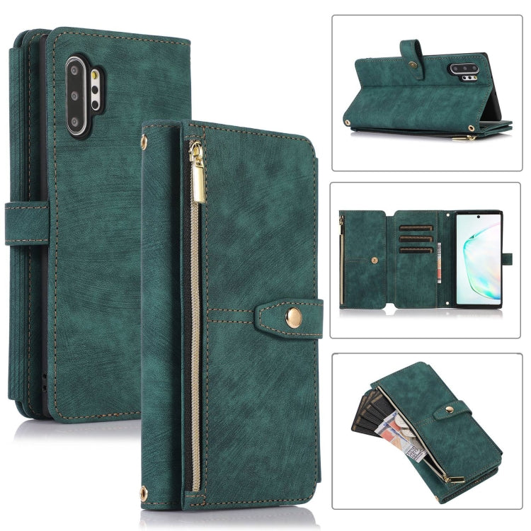 Custodia per cellulare in pelle con cerniera per portafoglio da 9 carte da sogno, For Samsung Galaxy Note20, For Samsung Galaxy Note20 Ultra, For Samsung Galaxy Note10, For Samsung Galaxy Note10+