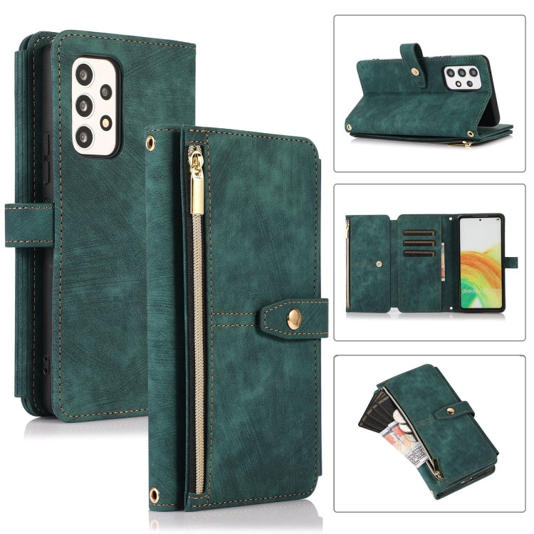 Custodia per cellulare in pelle con cerniera per portafoglio da 9 carte da sogno, For Samsung Galaxy A53, For Samsung Galaxy A52 4G / 5G, For Samsung Galaxy A32 5G, For Samsung Galaxy A32 4G