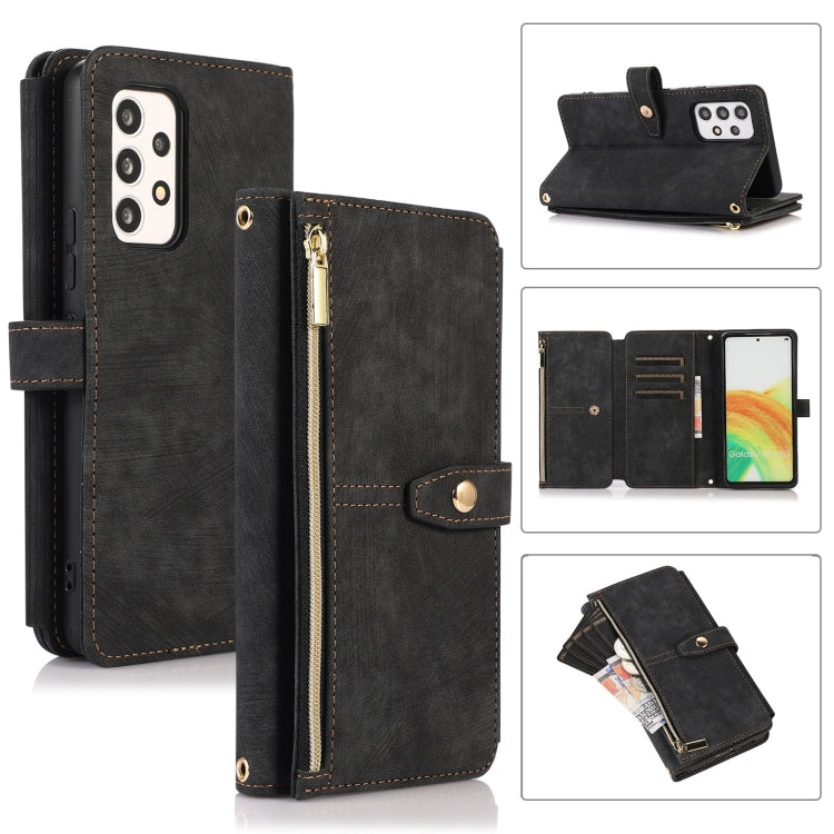 Custodia per cellulare in pelle con cerniera per portafoglio da 9 carte da sogno, For Samsung Galaxy A53, For Samsung Galaxy A52 4G / 5G, For Samsung Galaxy A32 5G, For Samsung Galaxy A32 4G