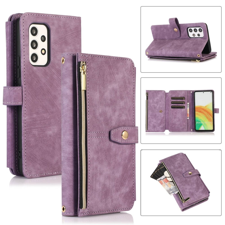 Custodia per cellulare in pelle con cerniera per portafoglio da 9 carte da sogno, For Samsung Galaxy A53, For Samsung Galaxy A52 4G / 5G, For Samsung Galaxy A32 5G, For Samsung Galaxy A32 4G
