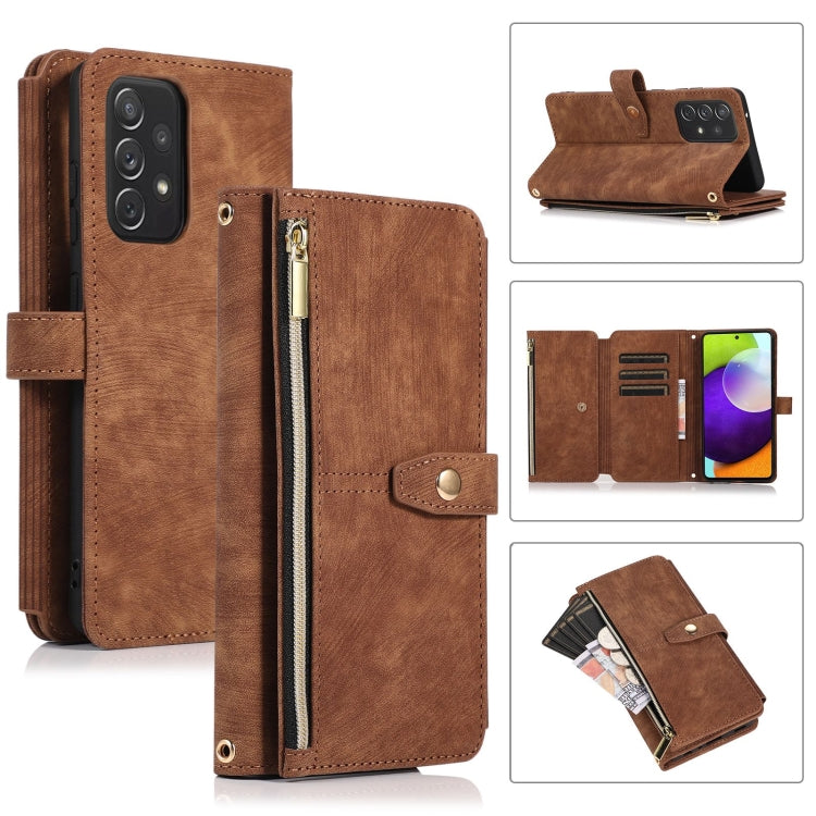 Custodia per cellulare in pelle con cerniera per portafoglio da 9 carte da sogno, For Samsung Galaxy A53, For Samsung Galaxy A52 4G / 5G, For Samsung Galaxy A32 5G, For Samsung Galaxy A32 4G