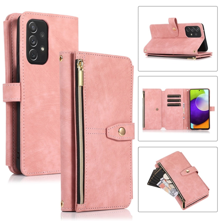 Custodia per cellulare in pelle con cerniera per portafoglio da 9 carte da sogno, For Samsung Galaxy A53, For Samsung Galaxy A52 4G / 5G, For Samsung Galaxy A32 5G, For Samsung Galaxy A32 4G