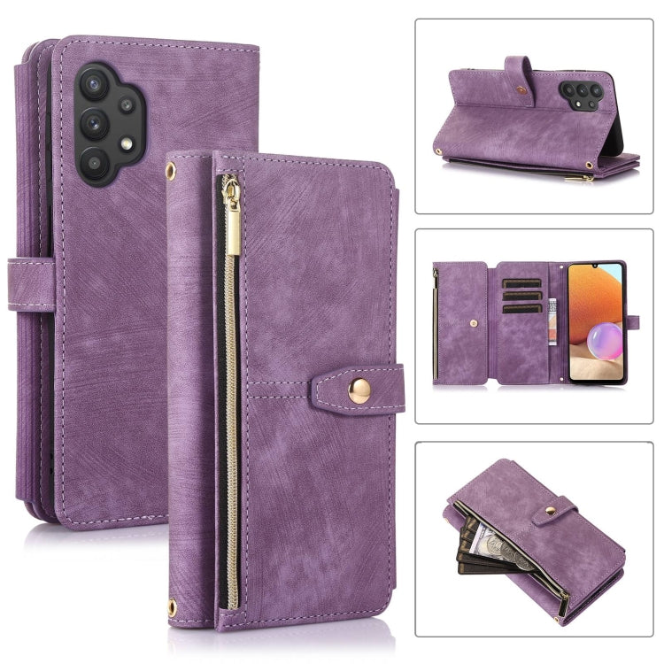 Custodia per cellulare in pelle con cerniera per portafoglio da 9 carte da sogno, For Samsung Galaxy A53, For Samsung Galaxy A52 4G / 5G, For Samsung Galaxy A32 5G, For Samsung Galaxy A32 4G