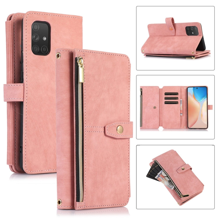 Custodia per cellulare in pelle con cerniera per portafoglio da 9 carte da sogno, For Samsung Galaxy A22 4G, For Samsung Galaxy A22 5G, For Samsung Galaxy A51 4G, For Samsung Galaxy A71 4G