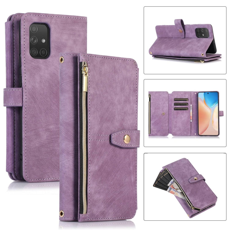 Custodia per cellulare in pelle con cerniera per portafoglio da 9 carte da sogno, For Samsung Galaxy A22 4G, For Samsung Galaxy A22 5G, For Samsung Galaxy A51 4G, For Samsung Galaxy A71 4G