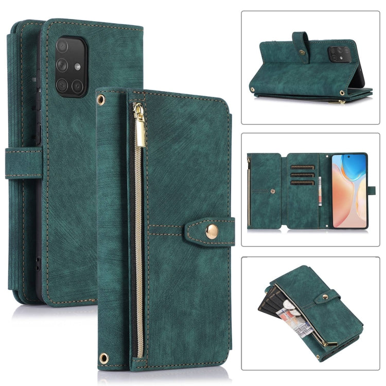 Custodia per cellulare in pelle con cerniera per portafoglio da 9 carte da sogno, For Samsung Galaxy A22 4G, For Samsung Galaxy A22 5G, For Samsung Galaxy A51 4G, For Samsung Galaxy A71 4G