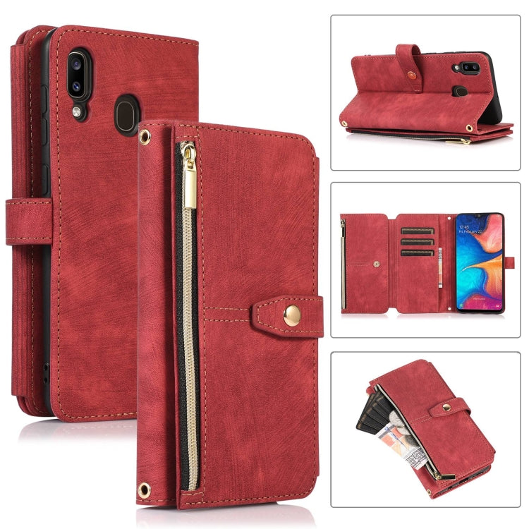 Custodia per cellulare in pelle con cerniera per portafoglio da 9 carte da sogno, For Samsung Galaxy A70 / A70s, For Samsung Galaxy A20 / A30, For Samsung Galaxy A12 4G / 5G, For Samsung Galaxy A13 4G / 5G / A04 / A04s