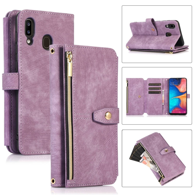 Custodia per cellulare in pelle con cerniera per portafoglio da 9 carte da sogno, For Samsung Galaxy A70 / A70s, For Samsung Galaxy A20 / A30, For Samsung Galaxy A12 4G / 5G, For Samsung Galaxy A13 4G / 5G / A04 / A04s