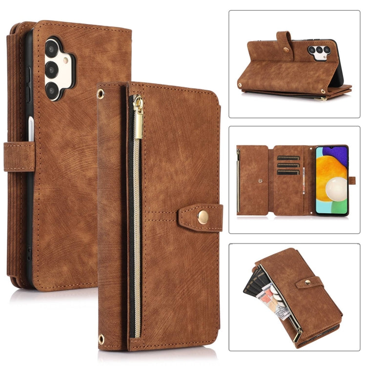Custodia per cellulare in pelle con cerniera per portafoglio da 9 carte da sogno, For Samsung Galaxy A70 / A70s, For Samsung Galaxy A20 / A30, For Samsung Galaxy A12 4G / 5G, For Samsung Galaxy A13 4G / 5G / A04 / A04s