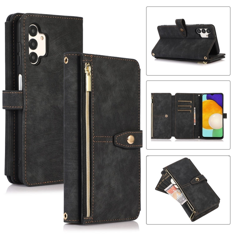 Custodia per cellulare in pelle con cerniera per portafoglio da 9 carte da sogno, For Samsung Galaxy A70 / A70s, For Samsung Galaxy A20 / A30, For Samsung Galaxy A12 4G / 5G, For Samsung Galaxy A13 4G / 5G / A04 / A04s