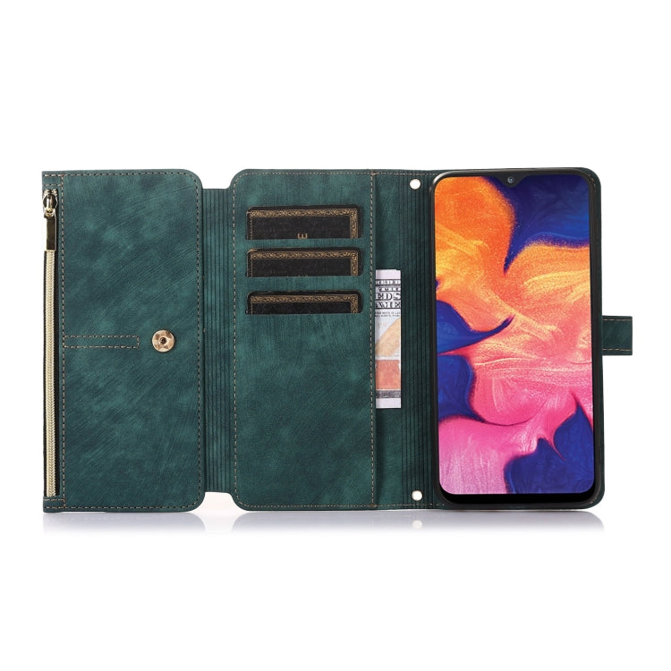 Custodia per cellulare in pelle con cerniera per portafoglio da 9 carte da sogno, For Samsung Galaxy A10, For Samsung Galaxy A21s, For Samsung Galaxy A72 4G / 5G