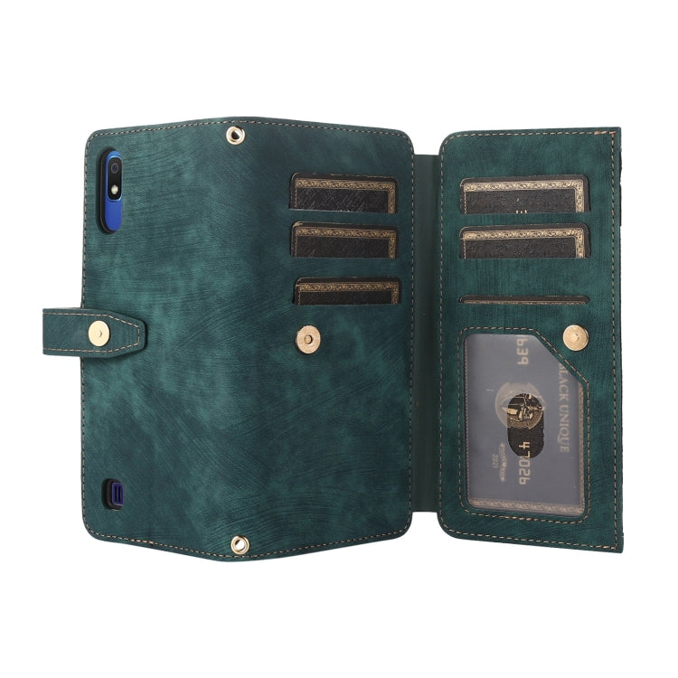 Custodia per cellulare in pelle con cerniera per portafoglio da 9 carte da sogno, For Samsung Galaxy A10, For Samsung Galaxy A21s, For Samsung Galaxy A72 4G / 5G