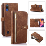 Custodia per cellulare in pelle con cerniera per portafoglio da 9 carte da sogno, For Samsung Galaxy A10, For Samsung Galaxy A21s, For Samsung Galaxy A72 4G / 5G