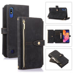 Custodia per cellulare in pelle con cerniera per portafoglio da 9 carte da sogno, For Samsung Galaxy A10, For Samsung Galaxy A21s, For Samsung Galaxy A72 4G / 5G