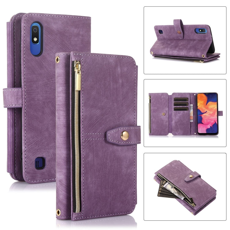 Custodia per cellulare in pelle con cerniera per portafoglio da 9 carte da sogno, For Samsung Galaxy A10, For Samsung Galaxy A21s, For Samsung Galaxy A72 4G / 5G