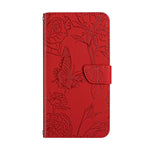 HT03 Cassa del telefono di cuoio di vibrazione impressa farfalla di sensibilità della pelle, For Honor 80, For Honor 80 Pro, For Honor 80 SE, For Motorola Moto G Play 2023