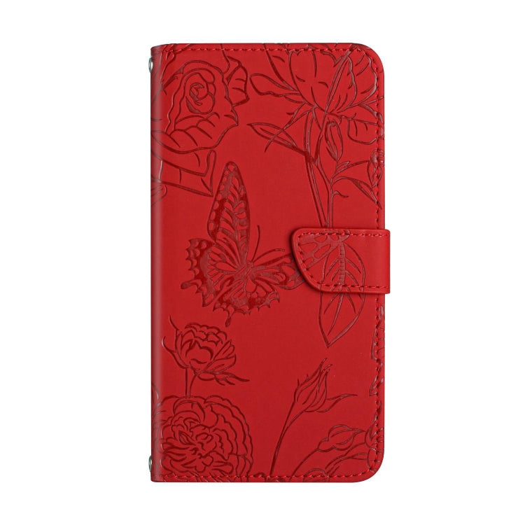 HT03 Cassa del telefono di cuoio di vibrazione impressa farfalla di sensibilità della pelle, For Honor 80, For Honor 80 Pro, For Honor 80 SE, For Motorola Moto G Play 2023