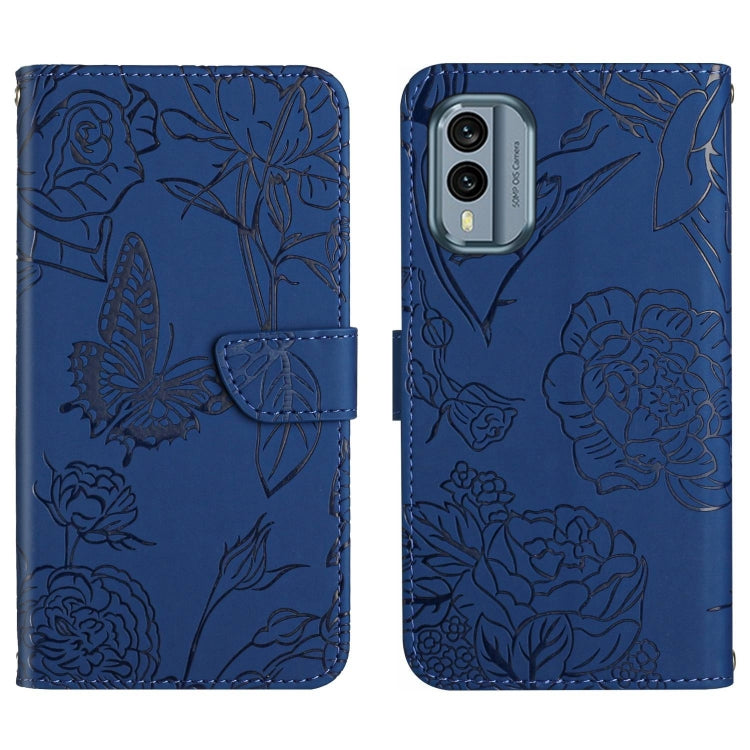 HT03 Cassa del telefono di cuoio di vibrazione impressa farfalla di sensibilità della pelle, For Nokia X30, For OPPO Reno9 / Reno9 Pro, For OPPO Reno9 Pro+, For Xiaomi 13