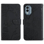 HT03 Cassa del telefono di cuoio di vibrazione impressa farfalla di sensibilità della pelle, For Nokia X30, For OPPO Reno9 / Reno9 Pro, For OPPO Reno9 Pro+, For Xiaomi 13