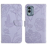 HT03 Cassa del telefono di cuoio di vibrazione impressa farfalla di sensibilità della pelle, For Nokia X30, For OPPO Reno9 / Reno9 Pro, For OPPO Reno9 Pro+, For Xiaomi 13