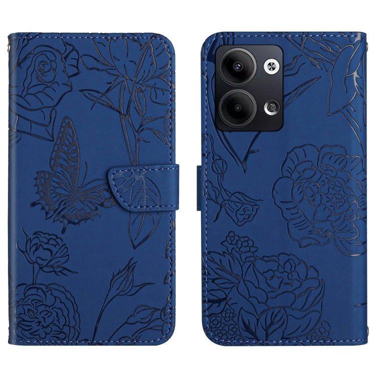 HT03 Cassa del telefono di cuoio di vibrazione impressa farfalla di sensibilità della pelle, For Nokia X30, For OPPO Reno9 / Reno9 Pro, For OPPO Reno9 Pro+, For Xiaomi 13