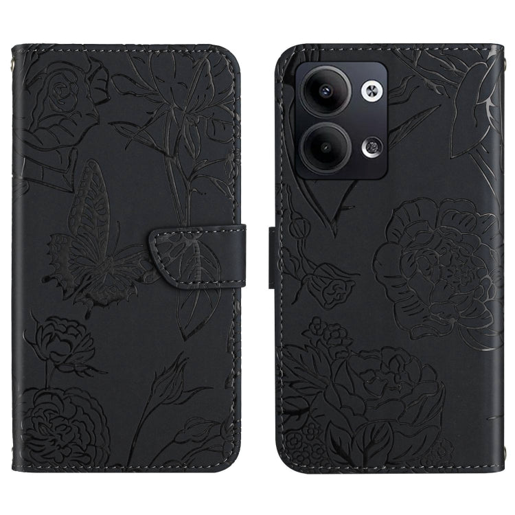 HT03 Cassa del telefono di cuoio di vibrazione impressa farfalla di sensibilità della pelle, For Nokia X30, For OPPO Reno9 / Reno9 Pro, For OPPO Reno9 Pro+, For Xiaomi 13