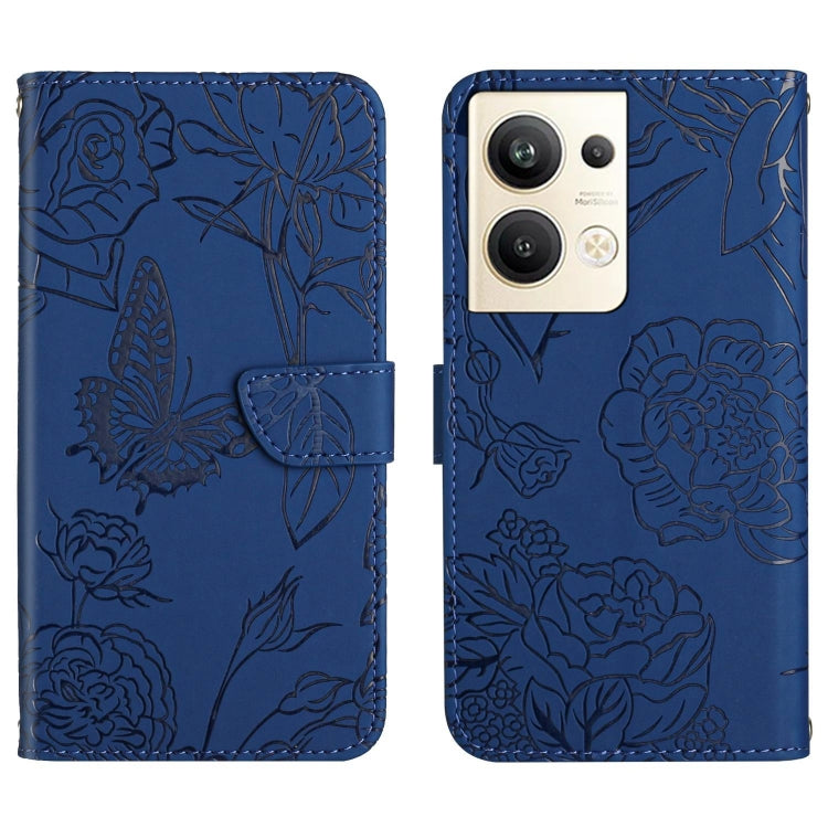 HT03 Cassa del telefono di cuoio di vibrazione impressa farfalla di sensibilità della pelle, For Nokia X30, For OPPO Reno9 / Reno9 Pro, For OPPO Reno9 Pro+, For Xiaomi 13