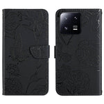 HT03 Cassa del telefono di cuoio di vibrazione impressa farfalla di sensibilità della pelle, For Nokia X30, For OPPO Reno9 / Reno9 Pro, For OPPO Reno9 Pro+, For Xiaomi 13