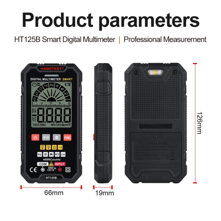 HABOTEST HT125B High Precision Mini Digital Universal Meter, HT125B