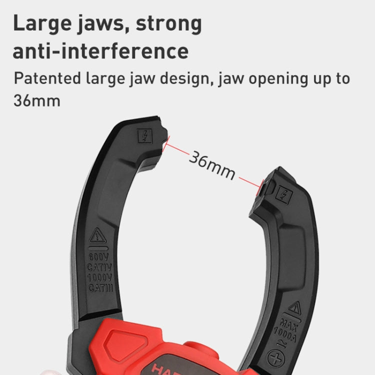 HABOTEST HT208D 1000A Multifunction Digital Clamp Anti-Burn Universal Meter, HT208D