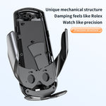 Supporto per telefono da auto con caricabatterie wireless a induzione intelligente V5 15W, V5 15W Black