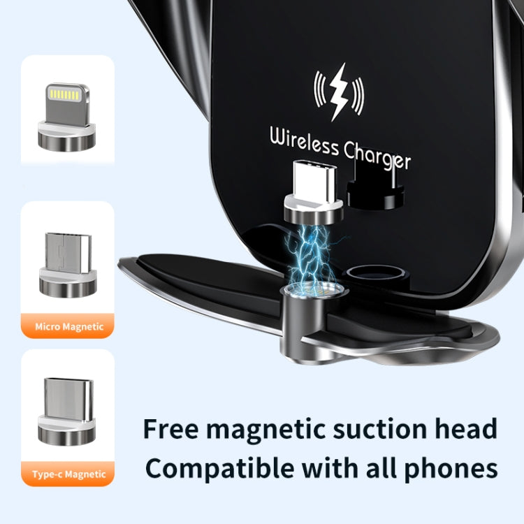 V5S 40W Supporto magnetico per telefono da auto a ricarica rapida, V5S 40W Black