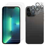 Pellicola per schermo in vetro temperato 2 pezzi 0,26 mm 9H 2,5D con protezione per obiettivo 2 pezzi, For iPhone 14, For iPhone 14 Plus, For iPhone 14 Pro, For iPhone 14 Pro Max, For iPhone 13 mini, For iPhone 13, For iPhone 13 Pro, For iPhone 13 Pro ...