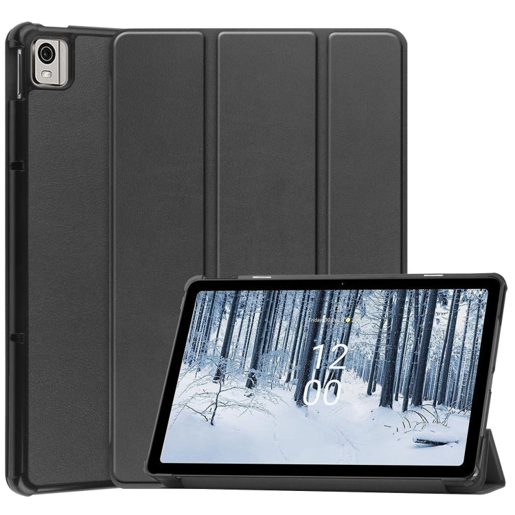 Custodia per tablet Smart in pelle con supporto a 3 pieghe Custer Pure Color, For Nokia T21