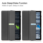 Custodia per tablet Smart in pelle con supporto a 3 pieghe Custer Pure Color, For Nokia T21