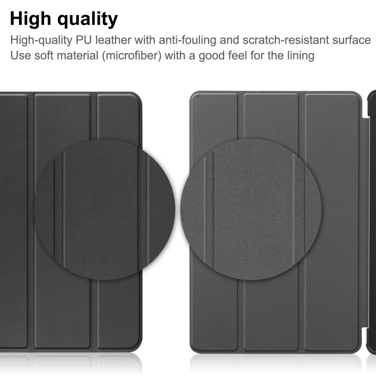 Custodia per tablet Smart in pelle con supporto a 3 pieghe Custer Pure Color, For Nokia T21