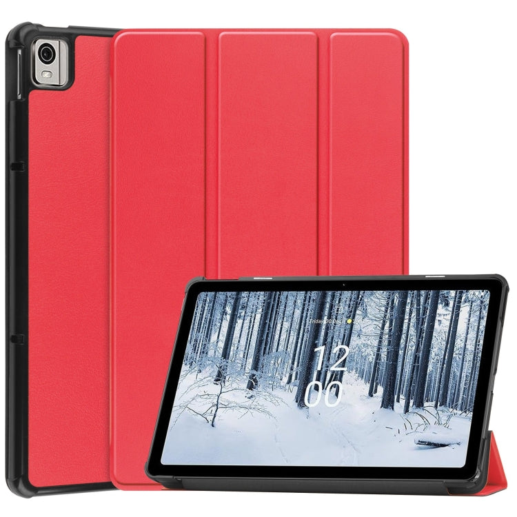 Custodia per tablet Smart in pelle con supporto a 3 pieghe Custer Pure Color, For Nokia T21
