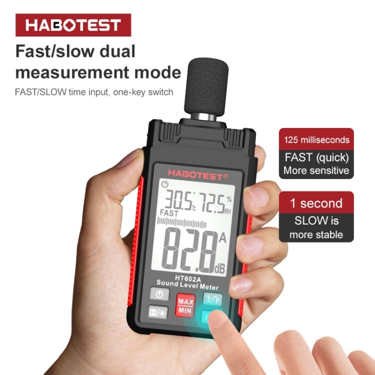 HABOTEST HT602A Tester digitale multifunzione per decibel di rumore, HT602