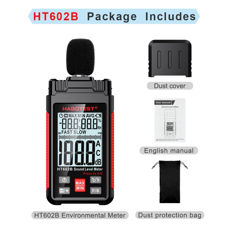 Tester di decibel HABOTEST HT602B con display digitale