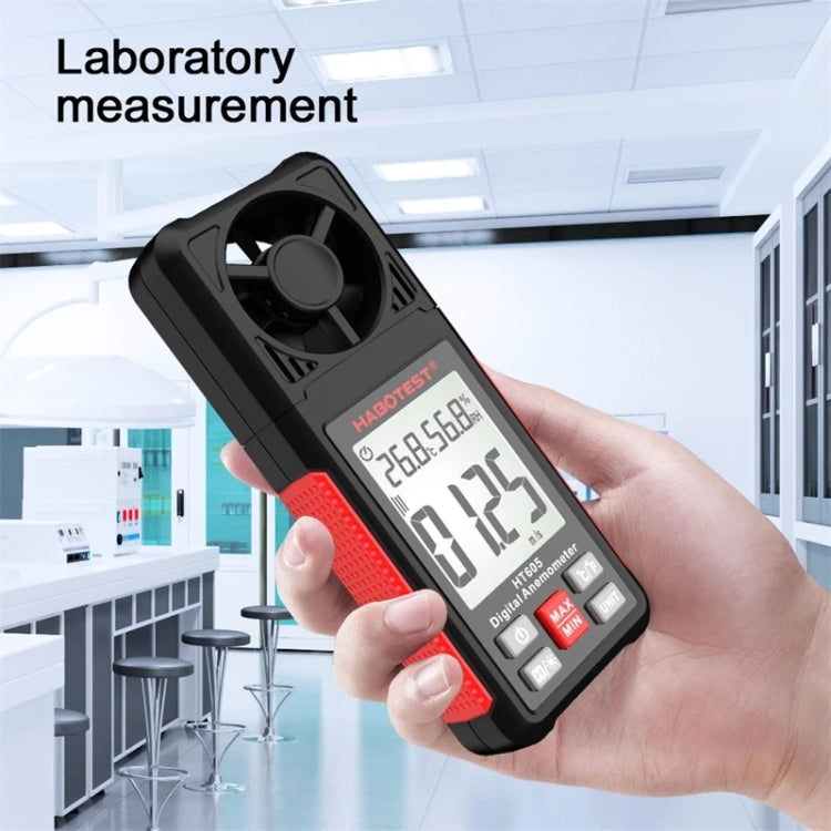 HABOTEST HT605 Tester portatile intelligente per la velocità del vento con display digitale, HT605