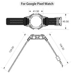 Cinturino integrato in tinta unita a tre prove, For Google Pixel Watch