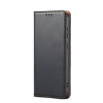 Fierre Shann PU Custodia per telefono in vera pelle con texture in pelle, For Samsung Galaxy S23+ 5G, For Samsung Galaxy S23 Ultra 5G