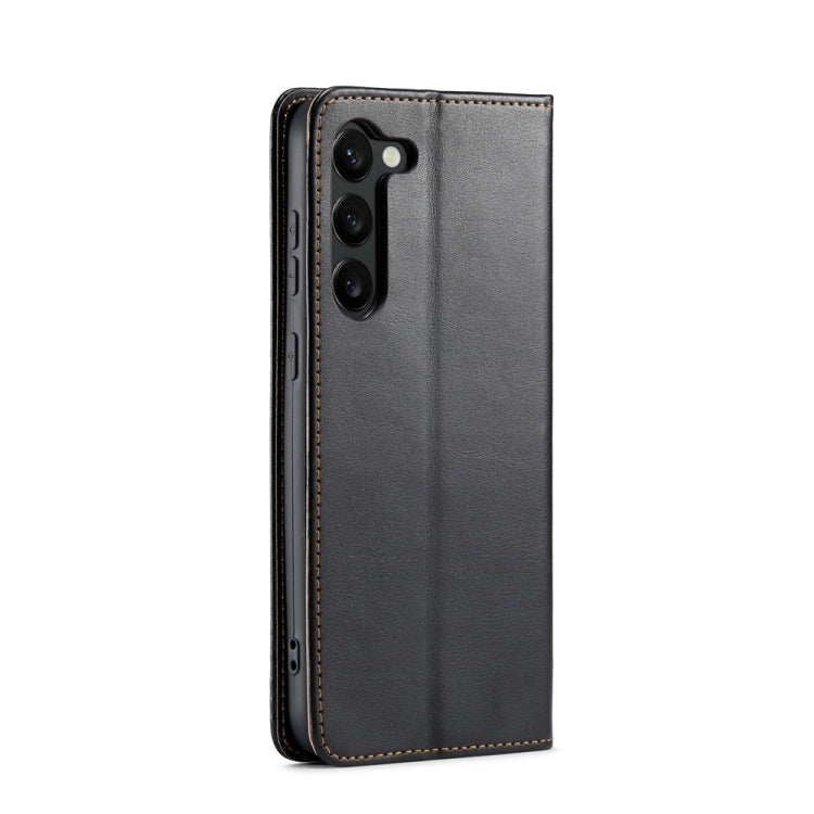 Fierre Shann PU Custodia per telefono in vera pelle con texture in pelle, For Samsung Galaxy S23+ 5G, For Samsung Galaxy S23 Ultra 5G