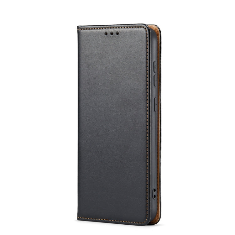 Fierre Shann PU Custodia per telefono in vera pelle con texture in pelle, For Samsung Galaxy S23 5G