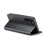 Fierre Shann PU Custodia per telefono in vera pelle con texture in pelle, For Samsung Galaxy S23 5G