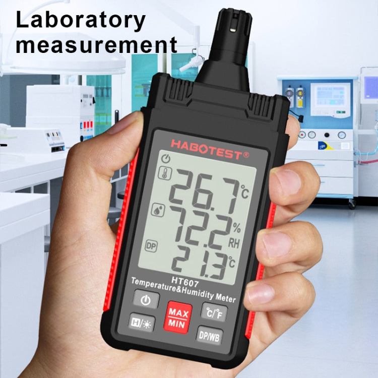 HABOTEST HT607 Tester portatile di umidità e temperatura, HT607