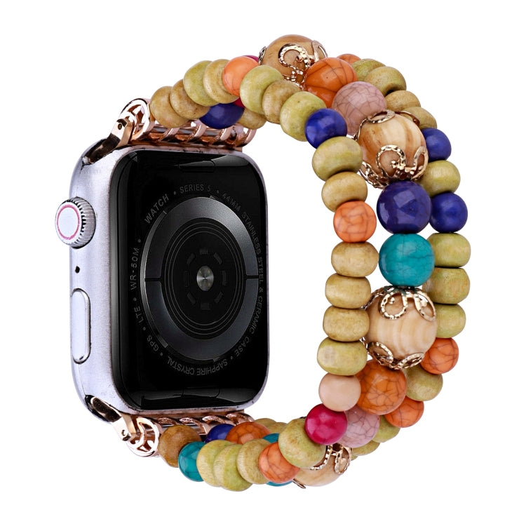 Cinturino per orologio con perline di legno, For Apple Watch Ultra 49mm / Series 8&7 45mm, For Apple Watch Series 8&7 41mm
