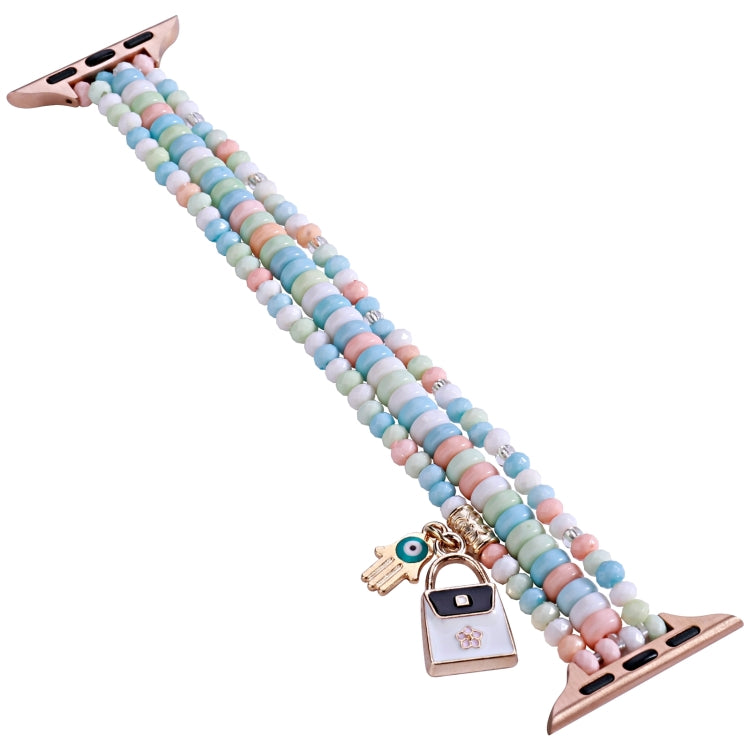 Cinturino per orologio con perline a 3 file, For Apple Watch Ultra 49mm / Series 8&7 45mm, For Apple Watch Series 8&7 41mm