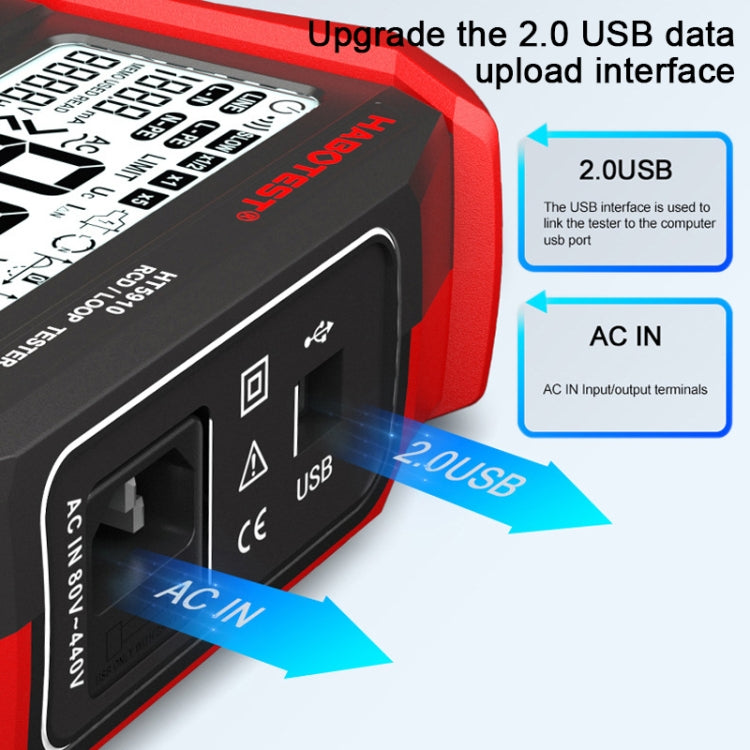 HABOTEST HT5910 Tester per interruttori di dispersione e resistenza del circuito, HT5910