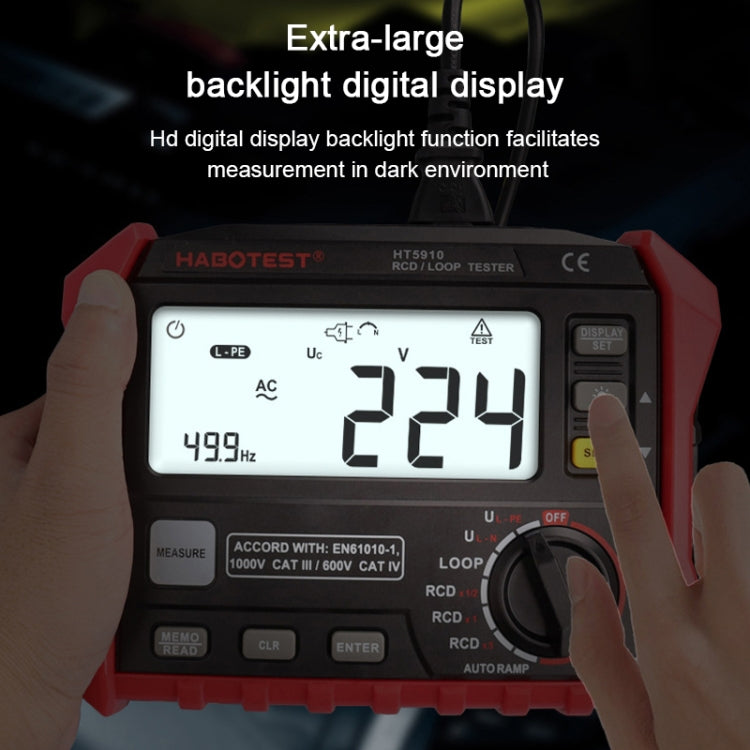 Tester interruttori dispersione e resistenza circuito HT5910